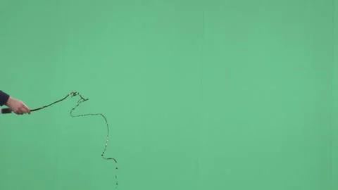 2K Extended Blood Stream Dripping VFX Overlay on Green Background 库存影片 342950232