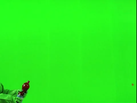 2K Extended Post Blood Dripping Stream Atmospheric Layer on Green Screen Stock Footage 345670369