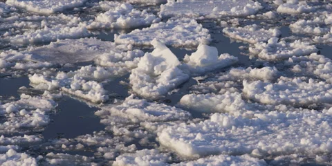 2K - Floating Lake Ice pan shot Stock-Footage 37660949