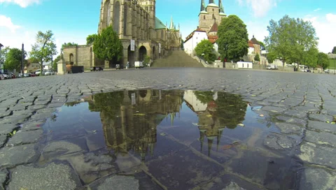 2k - Germany - Thuringia - Erfurt Cathedral Stock Footage 38011971