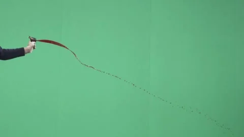 2K Heavy Blood Splatter Spurt Stream VFX Overlay on Green Screen 库存影片 342950286