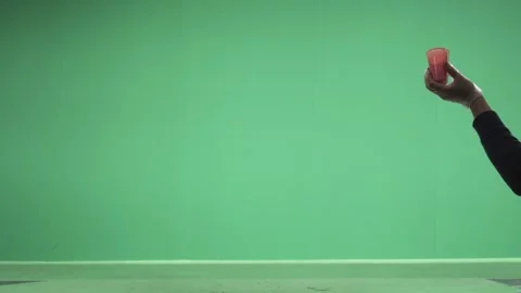 2K High Angle Blood Spray Impact VFX Overlay on Green Background Video stock 342036501