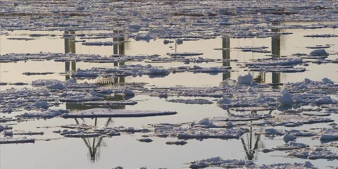 2K - Lake Ice with Reflection Stock-Footage 37660885