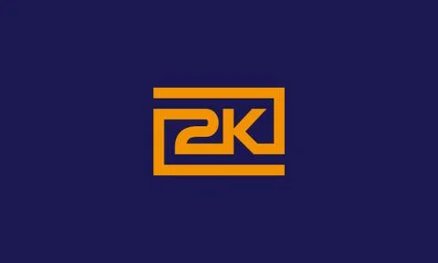 2k logo design . abstract 2k icon design with clean and modern popular style  Stock Illustration