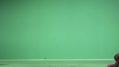 2K Sharp Blood Impact Splatter Burst VFX Overlay on Green Screen Stock Footage 342955694