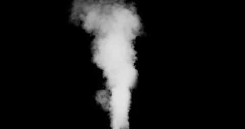 A 2k shot of steam spewing sideways from an opening on black background. Stock Footage 235780449