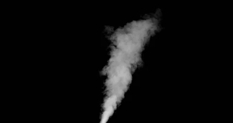 A 2k shot of steam spewing sideways from an opening on black background. Stock Footage 235780451
