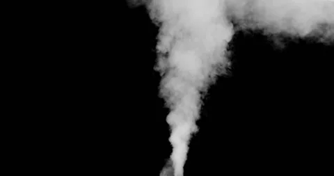 A 2k shot of steam spewing sideways from an opening on black background. Stock Footage 235780539