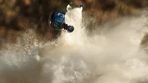 2K Super slow motion. The bullet hits the Bank of beer. Bank of beer explodes. Video stock 92537388