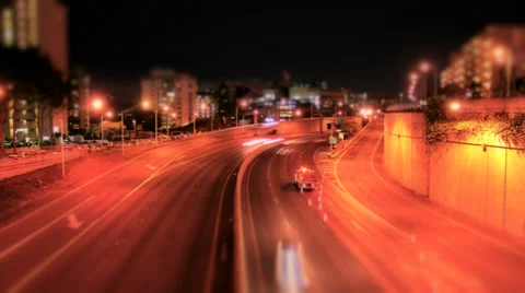 2K Time Lapse of Traffic on a Busy Freeway 스톡 동영상 31996487