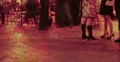 2K Video 30p - anonymous crowd gathering at night outdoor cafe bar Web Footage