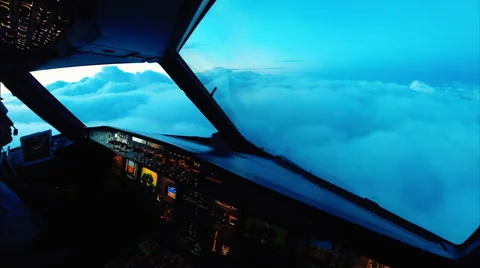 2K View from Cockpit Airbus 320 (21) Stock Footage