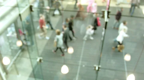 2K : wide, shoppers movement Stock Footage 36114282