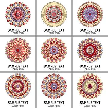 2Mandala Set Stock Illustration