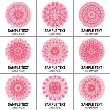 2Mandala Set Stock Illustration