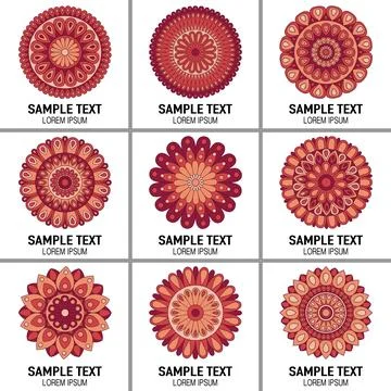 2Mandala Set Stock Illustration