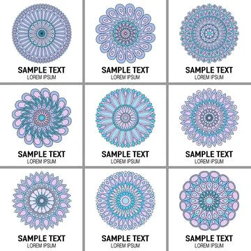 2Mandala Set Illustrazione stock