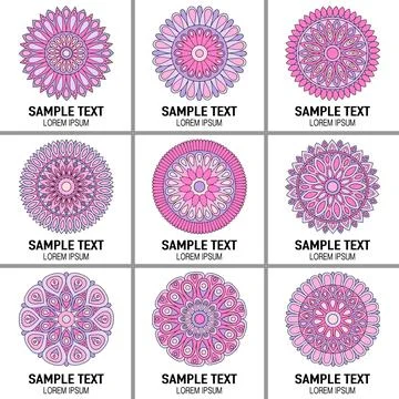 2Mandala Set Stock Illustration