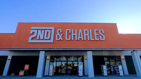 2nd and Charles Book Retail Store entrance Stock Footage 143665694