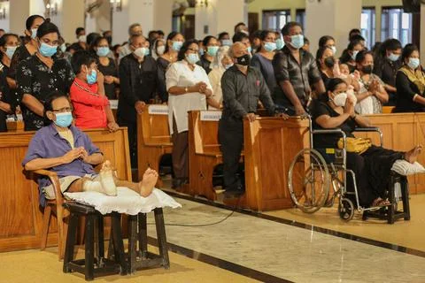 2nd anniversary of the Easter Sunday attack in Sri Lanka, Colombo - 21 Apr 2021 Stock Photos