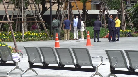 2nd August, 2019 - Chong Nonsi, Bangkok, Thailand Bombing Incident And Police Stock Footage 113485148