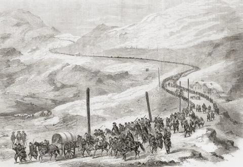 2nd division of General Joseph Vinay belonging to the IV Corps of the French arm Stock Illustration