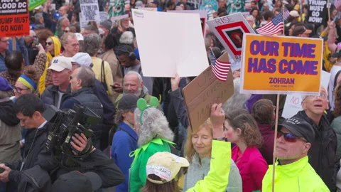 2nd No Kings Protest Rally At Times Square In New York City On 2025 Stock-Footage 319664730