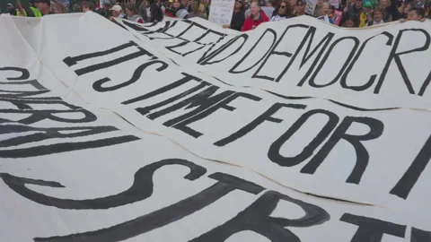 2nd No Kings Protest Rally At Times Square In New York City On 2025 Stock-Footage 319865980