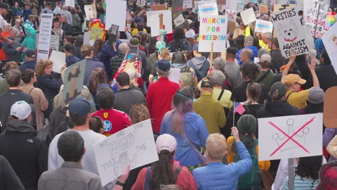 2nd No Kings Protest Rally At Times Square In New York City On 2025 動画素材 319935682