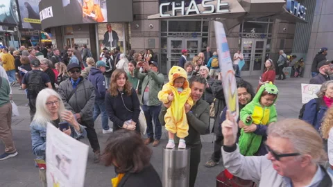 2nd No Kings Protest Rally At Times Square In New York City On 2025 Stock-Footage 319969797
