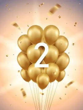 2nd Year Anniversary Background Stock Illustration