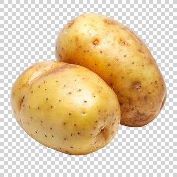 2potato-isolated-on-white-background Stock Photos