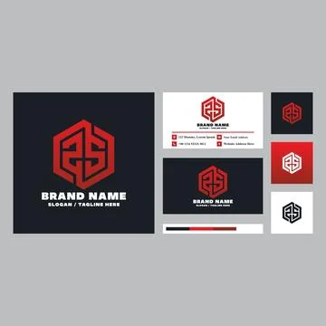 2S logo design template. Illustrazione stock