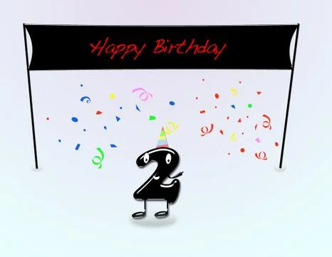 2th birthday party. Stock Illustration