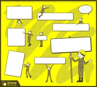 2tone type helmet construction worker woman set 13 Ilustración de archivo