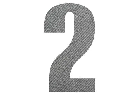2,two - with gray fabric texture on white background Foto stock