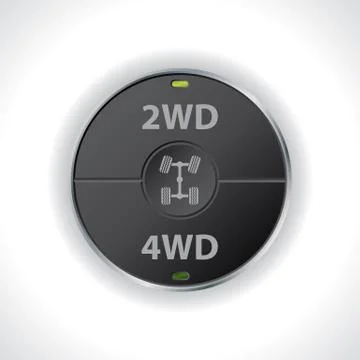 2wd and 4wd button switches Stock Illustration
