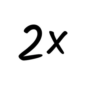 2x sign icon Illustrazione stock
