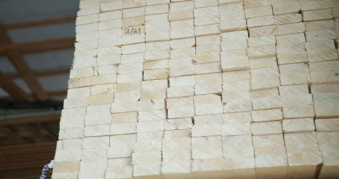 2x4 Construction Stack of Wood in Sawmill Lumberyard Vídeo Stock 156296280