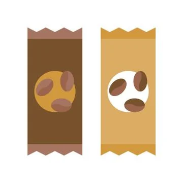 3 in 1 coffee vector, coffee related flat style icon Stock Illustration