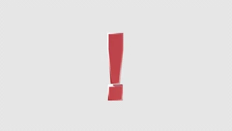 3-in-1 Pack 4K Alpha Exclamation Point Pop Up Red Gold Blue Vídeos de archivo 335521999