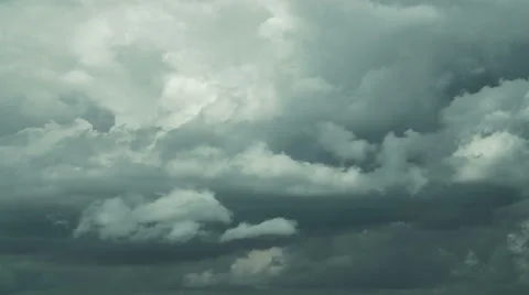 3 in 1 video!  Puffy dark stormy clouds. Time lapse capture Stock Footage 52424896