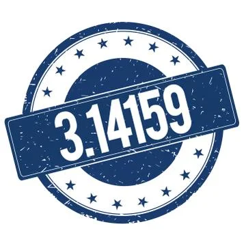 3 14159 stamp sign Stock Illustration