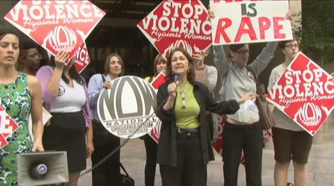 3 of 4 Protest against Dominique Strauss-Kahn/IMF Stock Footage 5295619