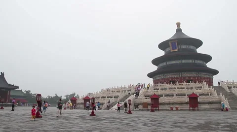 3-7 Temple of Heaven 13 The Hall of Prayer for Good Harvest S Stock Footage 40464747