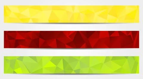 3 abstract banners collection Stock Illustration