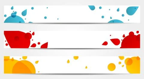 3 abstract banners set Stock Illustration