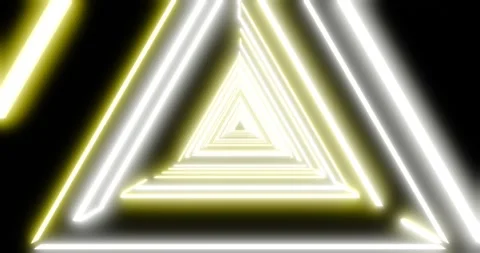 3-Angle White Yellow Animation Loop - Seamless Background for Stock Video Stock Footage 290525153