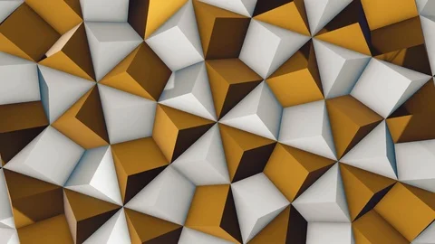 3-angles white and gold pattern rotates 1 Stock Footage 88703137