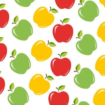 3 apples background Stock Illustration